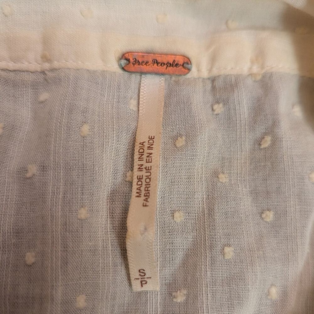 Free People Walk in the Park Top - Cream- S - New - Picture 7 of 11